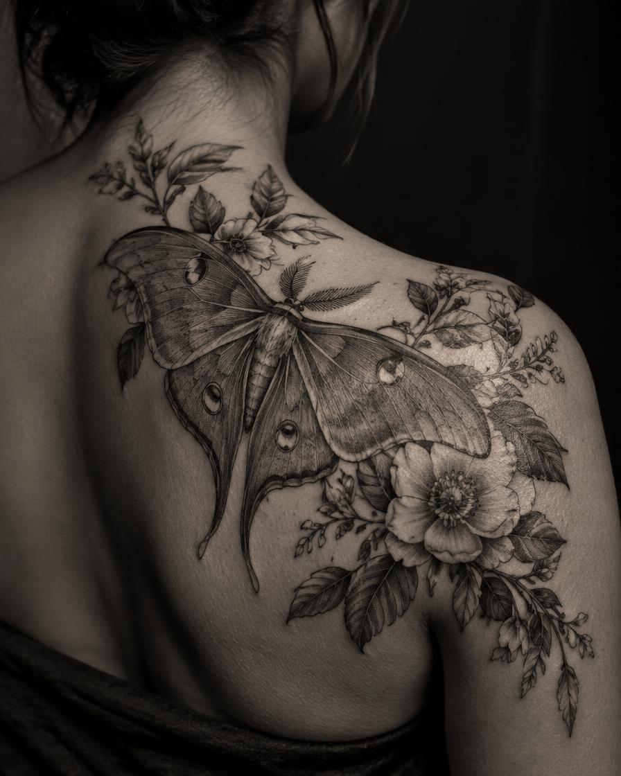 Nocturne black-and-grey tattoo
